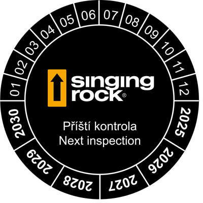 Singing Rock REVIZNÍ SAMOLEPKY PŘÍŠTÍ KONTROLA