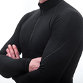 Sensor MERINO DOUBLE FACE 3/4 zip, dlouhý rukáv